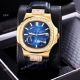 AAA Copy Patek Philippe Nautilus Yellow Gold Power Reserve Watches Diamond Bezel (3)_th.jpg